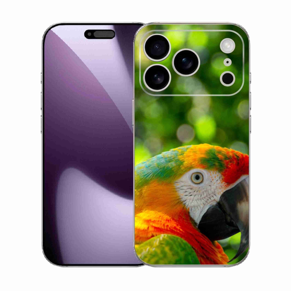 Zselés borítás mmCase iPhone 17 Pro készülékhez - papagáj ara 3