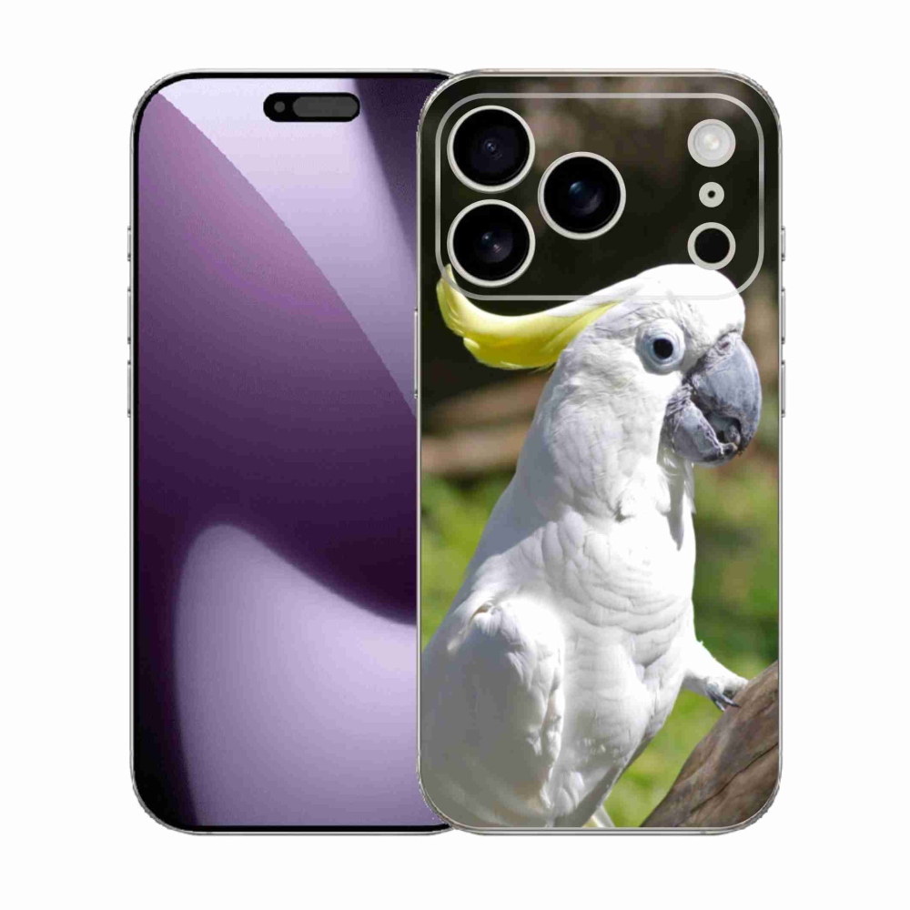 Zselés borítás mmCase iPhone 17 Pro készülékhez - papagáj kakadu 2