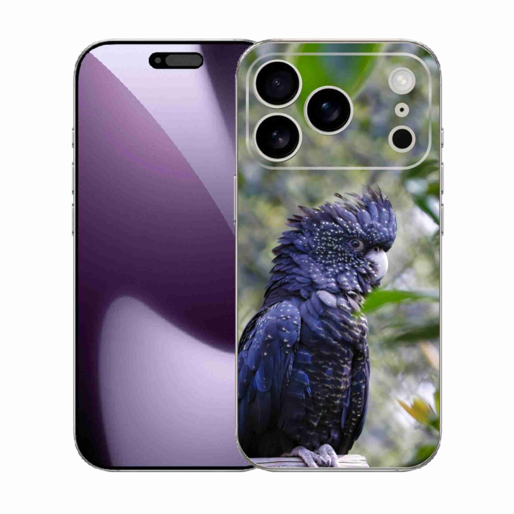 mmCase gél tok az iPhone 17 Pro-hoz – fekete kakadu papagáj