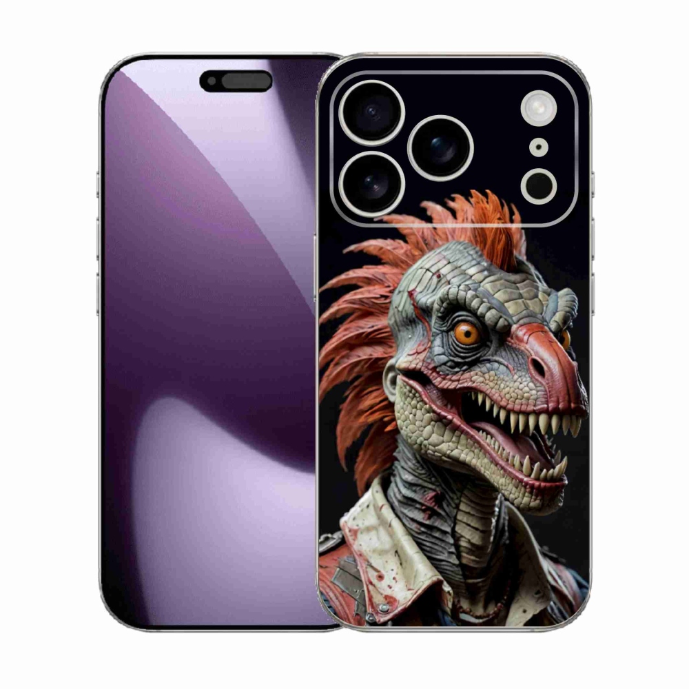 mmCase gél tok az iPhone 17 Pro-hoz – punk dinoszaurusz