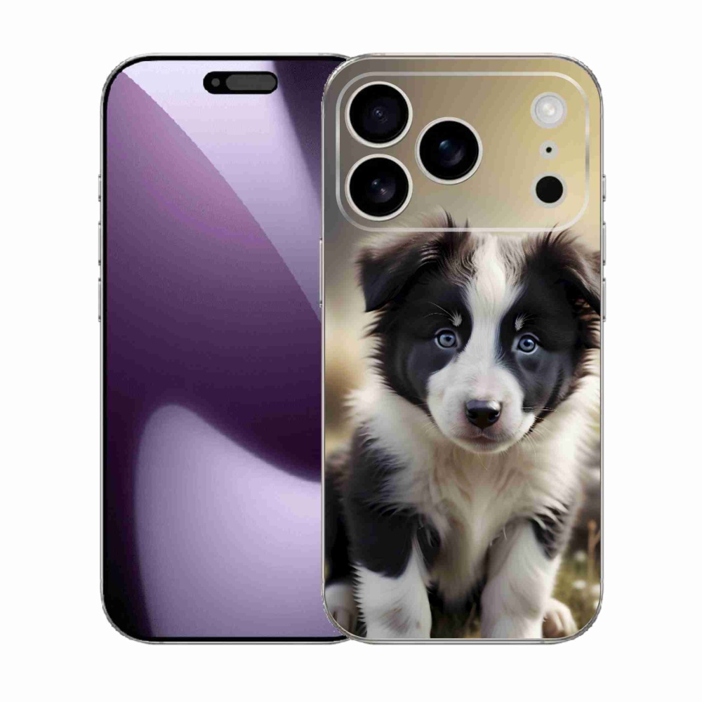 mmCase gél tok az iPhone 17 Pro-hoz – aranyos border collie