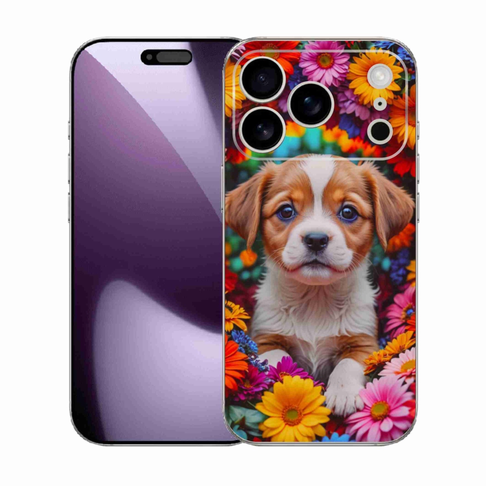 Zselés borítás mmCase iPhone 17 Pro készülékhez - aranyos kiskutya