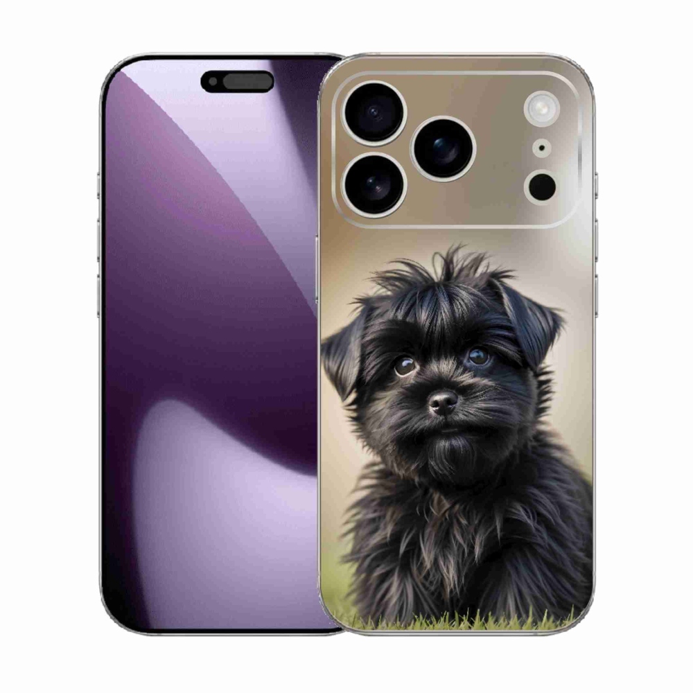mmCase gél tok az iPhone 17 Pro-hoz – aranyos fekete kutyus