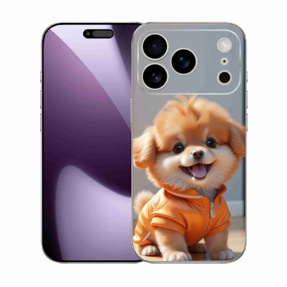mmCase gél tok az iPhone 17 Pro-hoz – aranyos pomerániai pulóverben