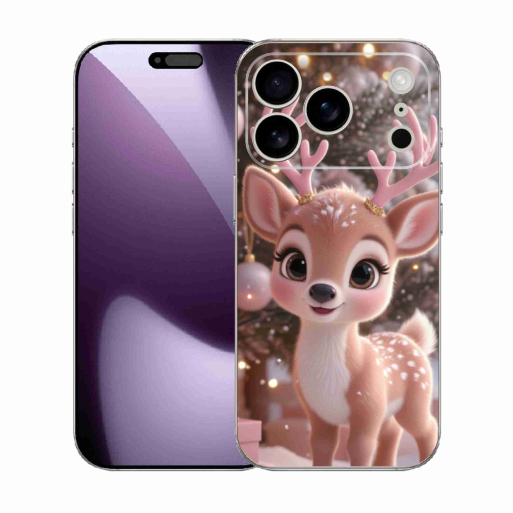 Zselés borítás mmCase iPhone 17 Pro készülékhez - aranyos rénszarvas