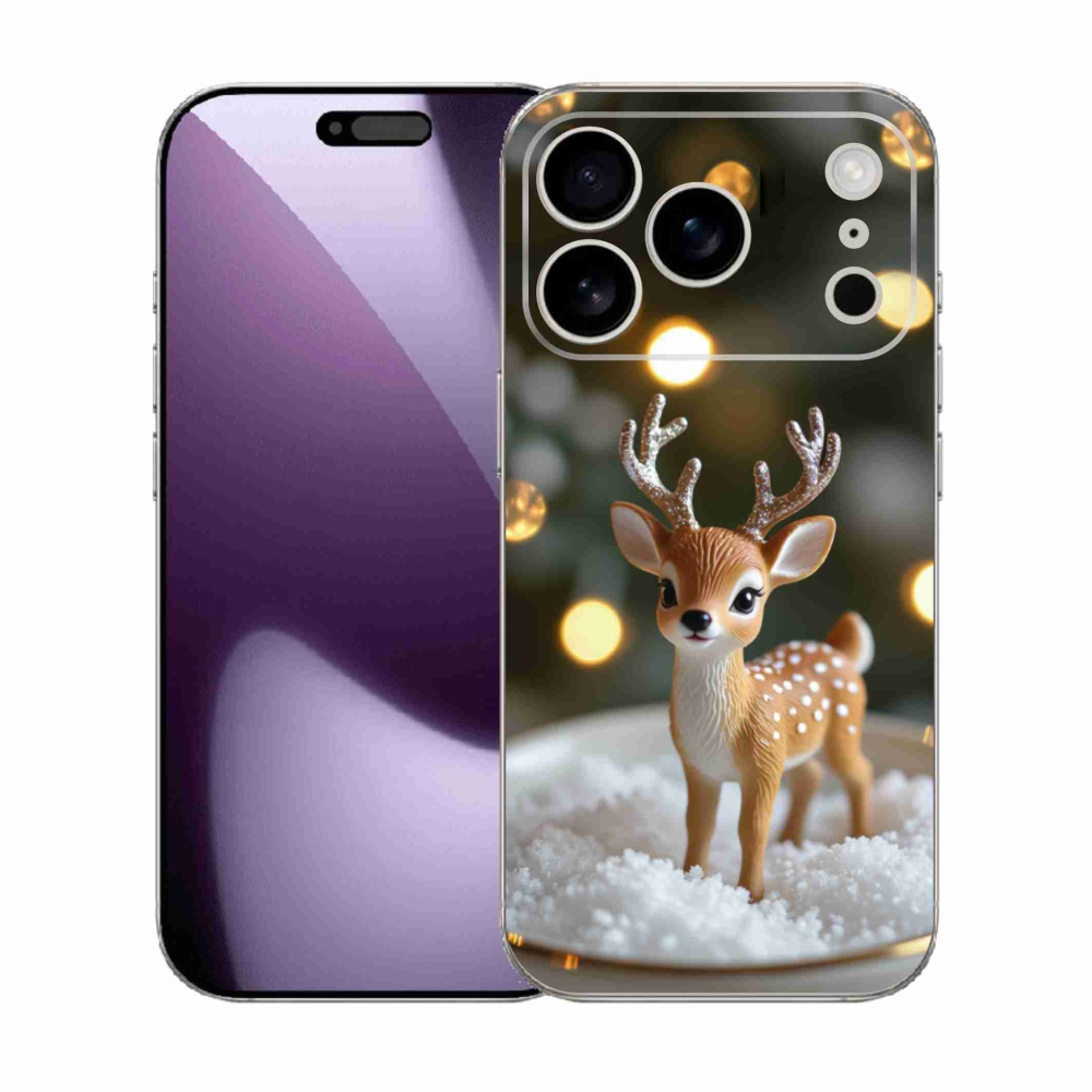 mmCase gél tok az iPhone 17 Pro-hoz – aranyos karácsonyi szarvas