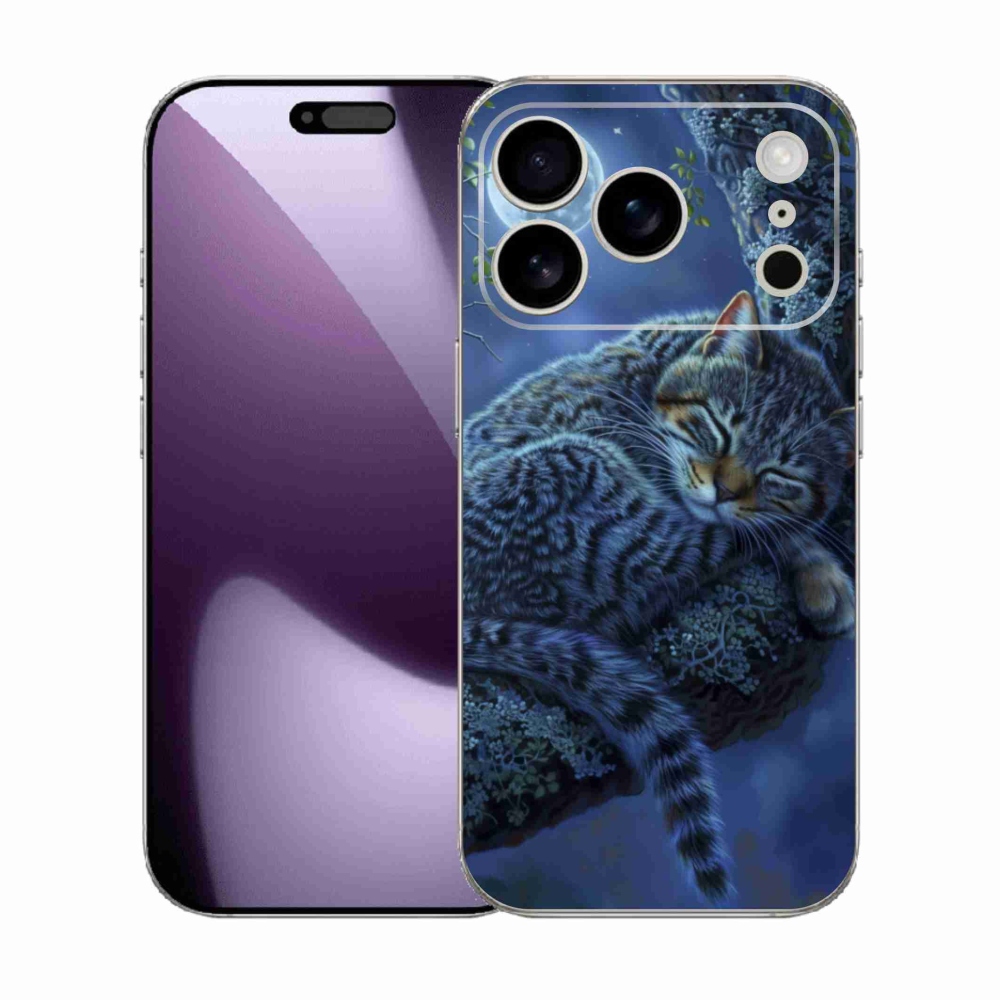 Zselés borítás mmCase iPhone 17 Pro készülékhez - alvó macska