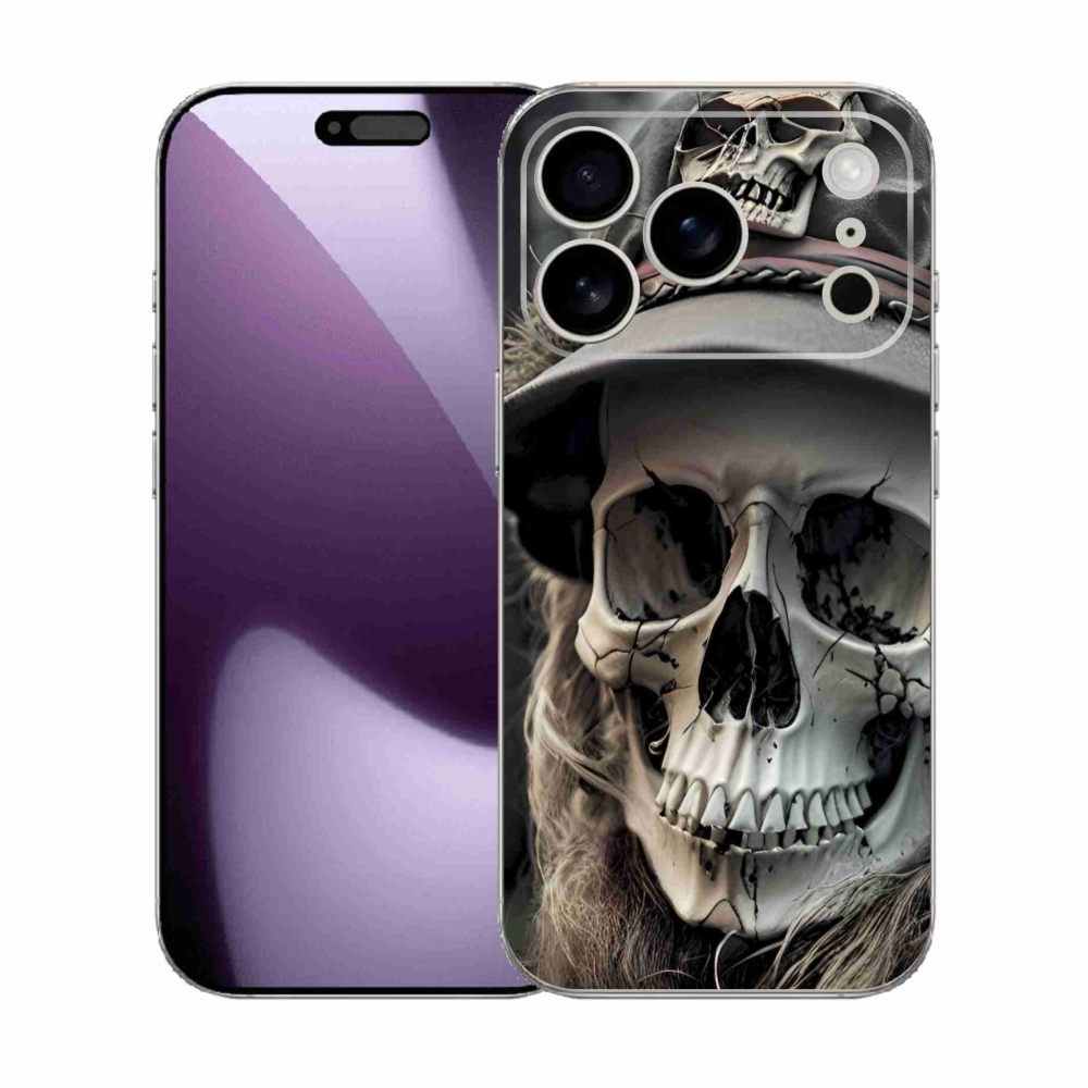 Zselés borítás mmCase iPhone 17 Pro készülékhez - sötét koponya