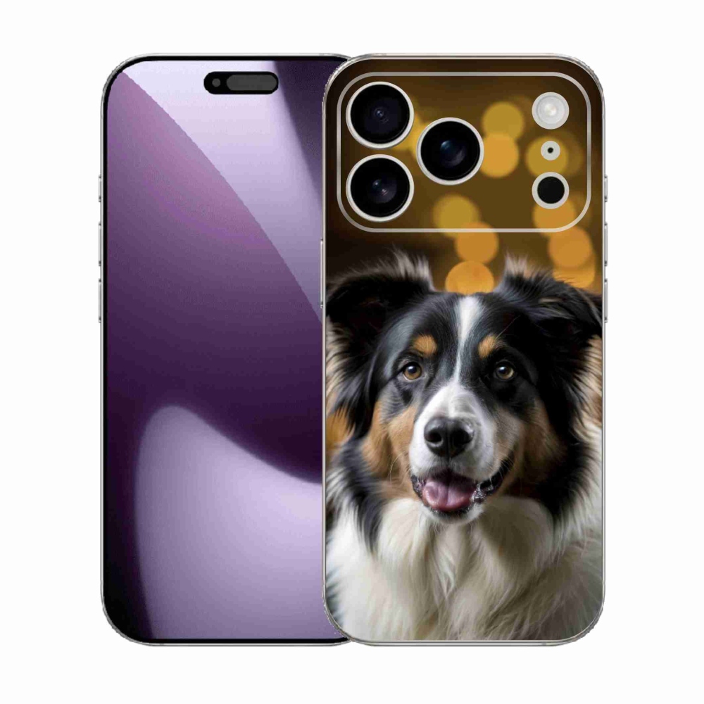 mmCase gél tok az iPhone 17 Pro-hoz – mosolygó ausztrál juhászkutya