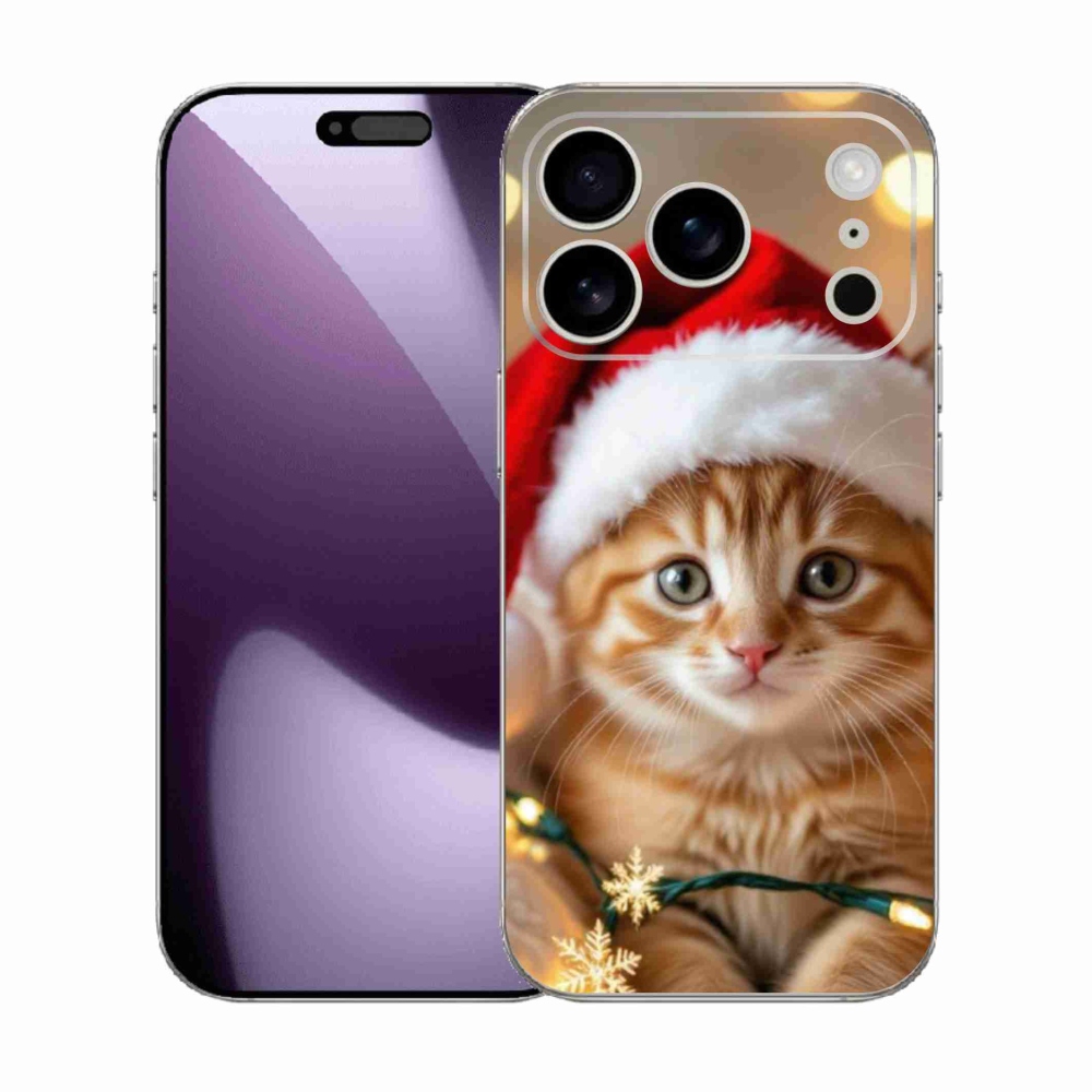 Gél borítás mmCase iPhone 17 Pro készülékhez - Karácsonyi cica