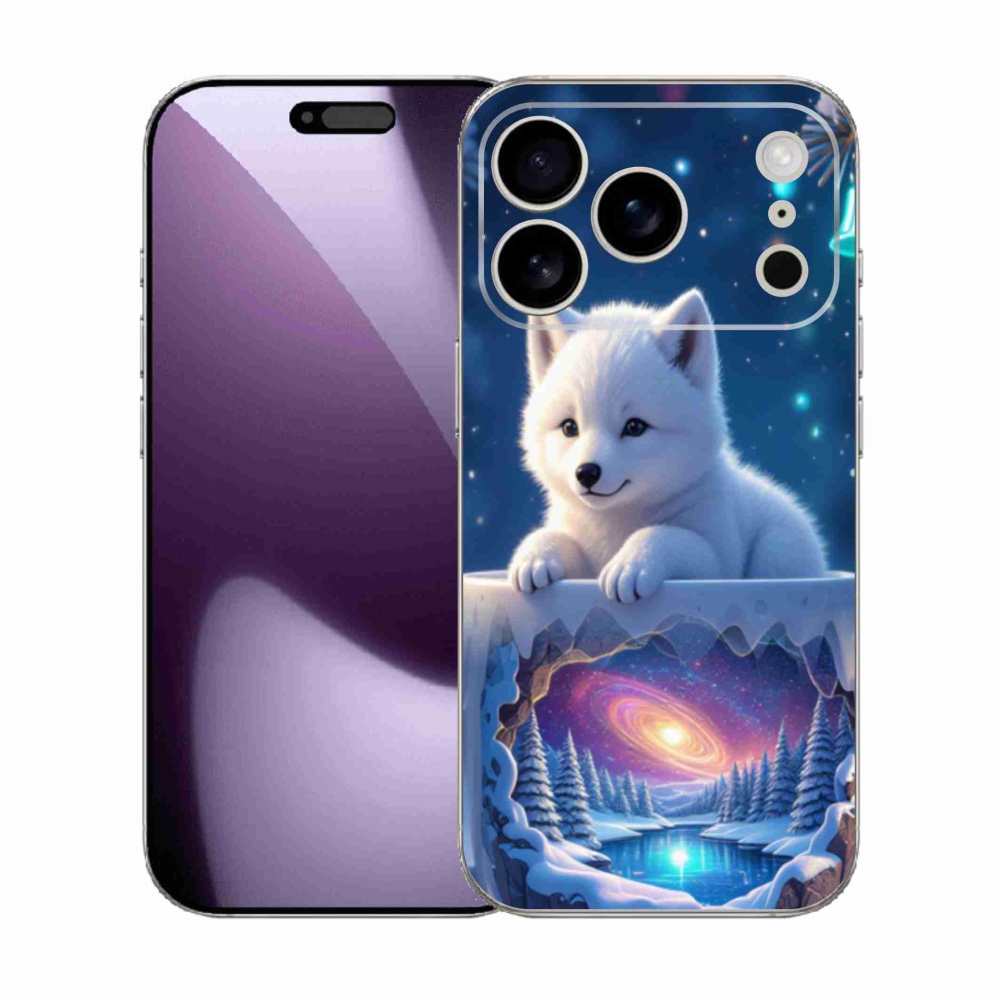 Gél borítás mmCase iPhone 17 Pro készülékhez - Karácsonyi kölyökkutyakölyök