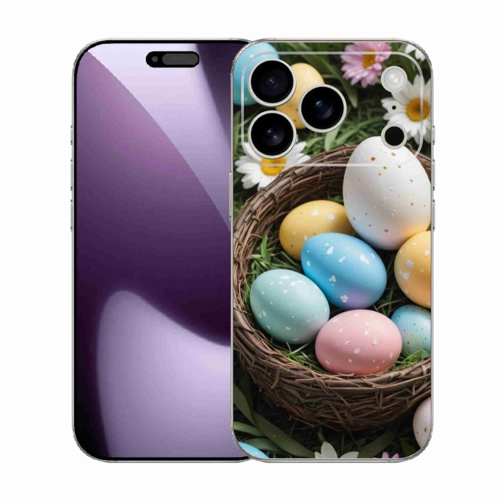 Zselés borítás mmCase iPhone 17 Pro készülékhez - Húsvéti tojások 2