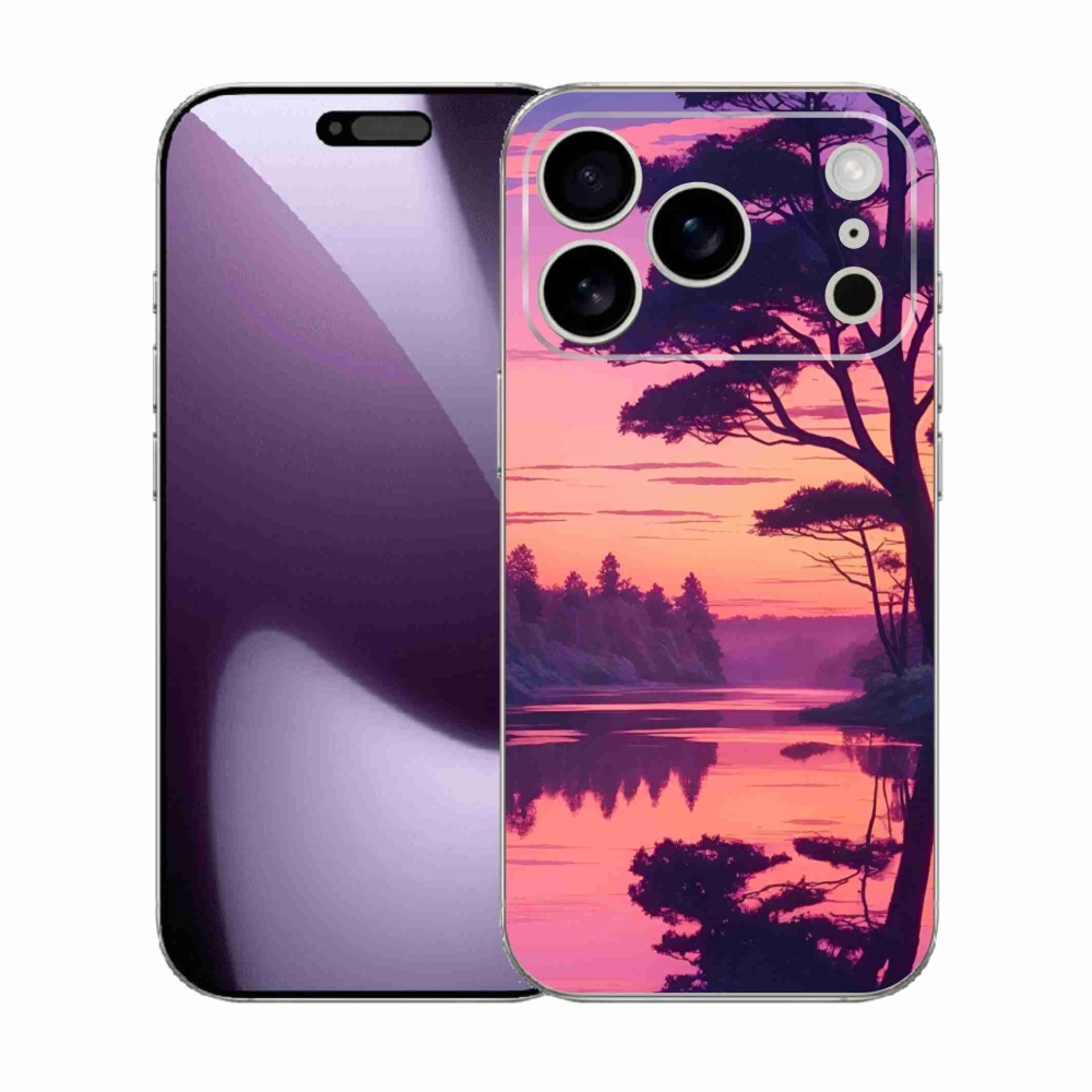 Zselés borítás mmCase iPhone 17 Pro készülékhez - naplemente a tó felett