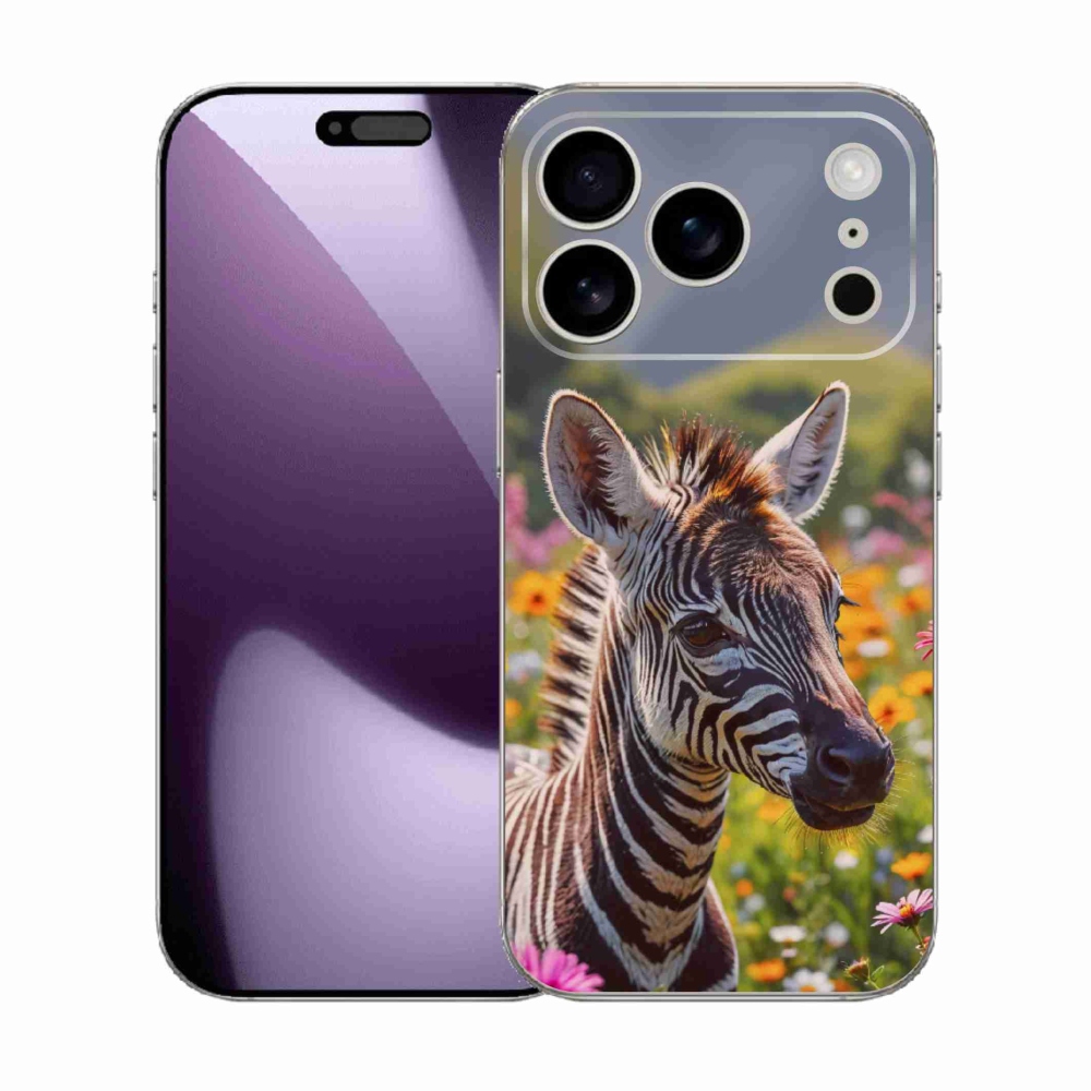 mmCase gél tok az iPhone 17 Pro-hoz – zebra a réten