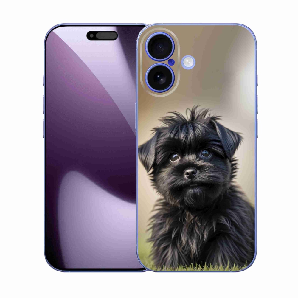 mmCase gél tok az iPhone 17-hez – aranyos fekete kutyus