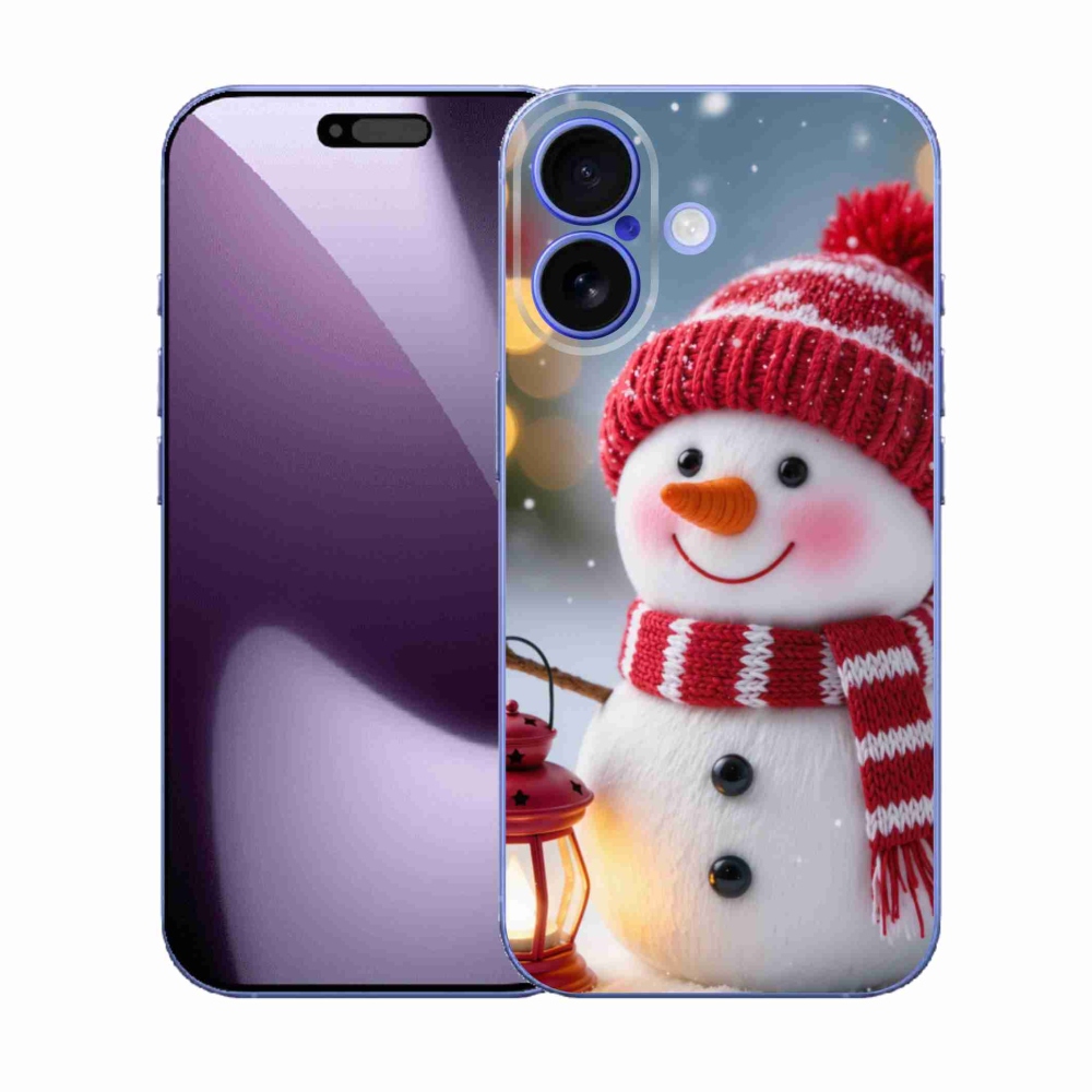 Zselés borítás mmCase iPhone 17 készülékhez - hóember 2