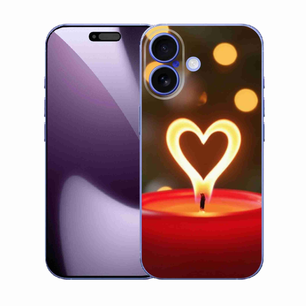 Zselés borítás mmCase iPhone 17 készülékhez - láng szíve