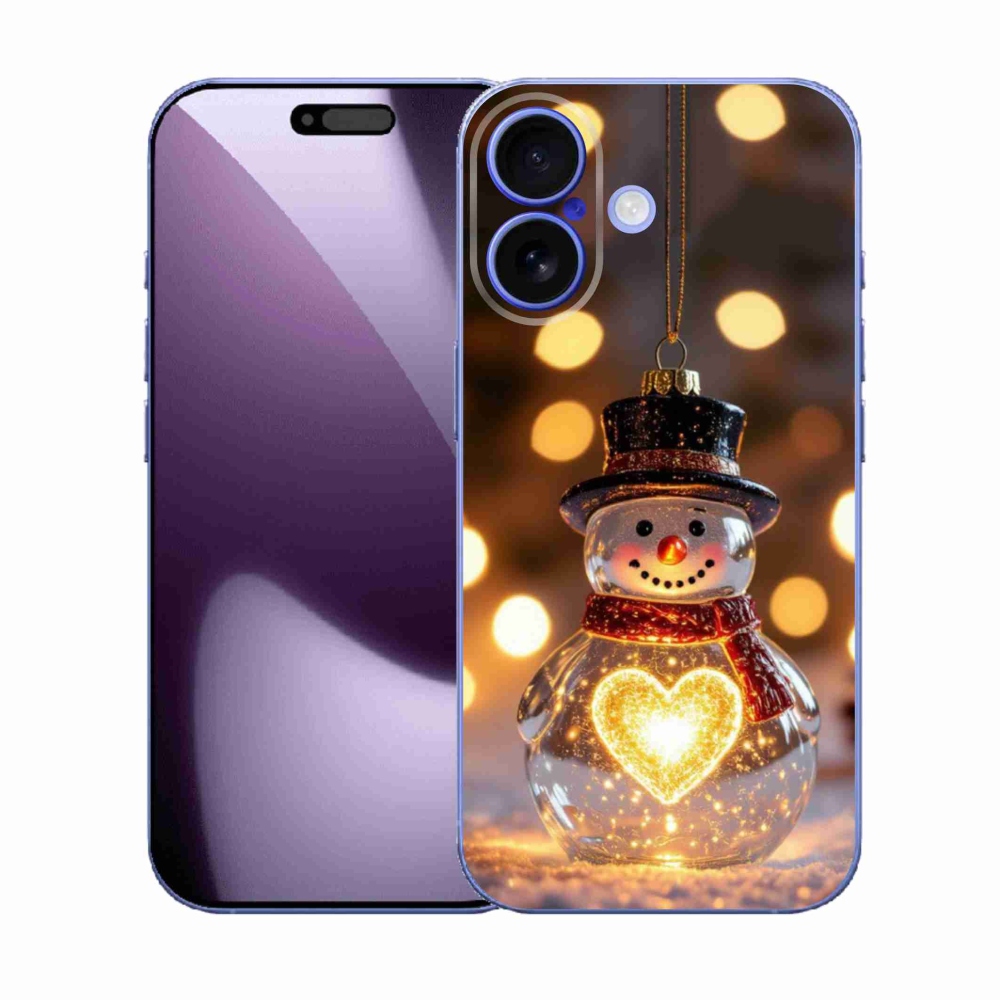mmCase gél tok az iPhone 17-hez – világító karácsonyi hóember