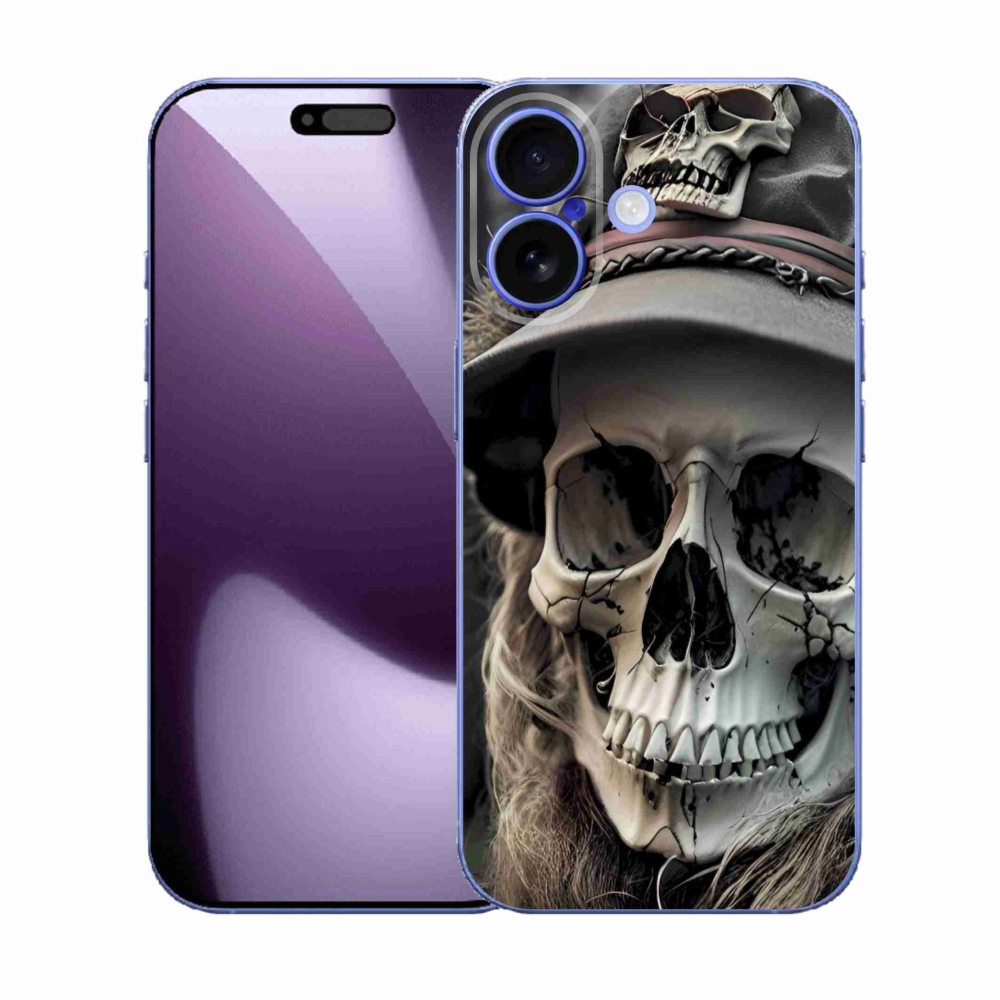 Zselés borítás mmCase iPhone 17 készülékhez - sötét koponya