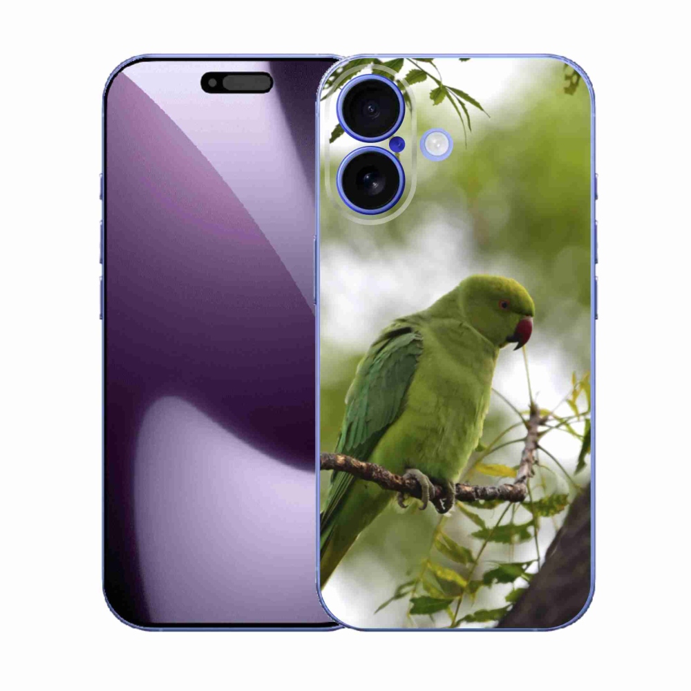 Zselés borítás mmCase iPhone 17 készülékhez - zöld papagáj