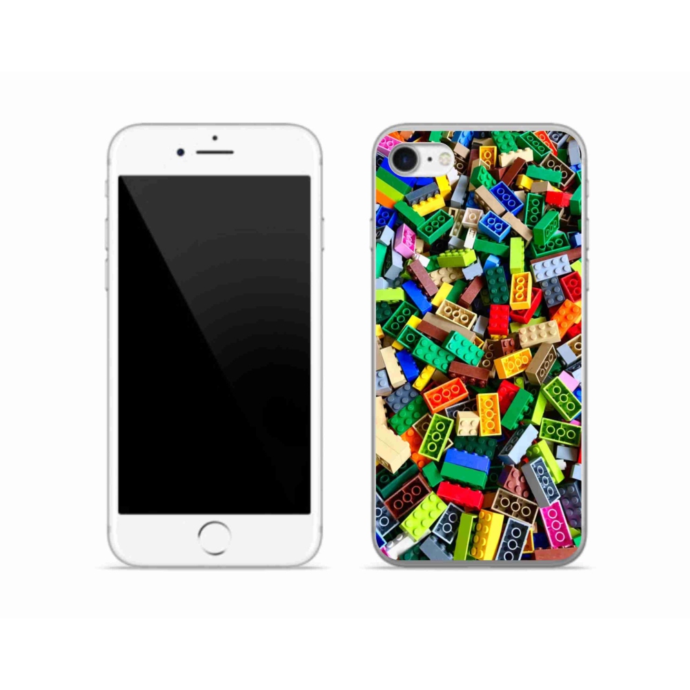 Zselés borítás mmCase iPhone SE (2020) - színes építőkockákhoz