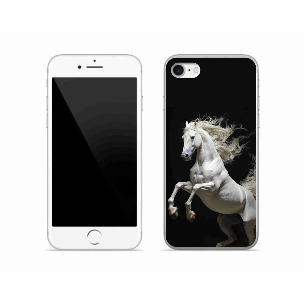 Gél borítás mmCase iPhone SE (2020) - Fehér ló 4