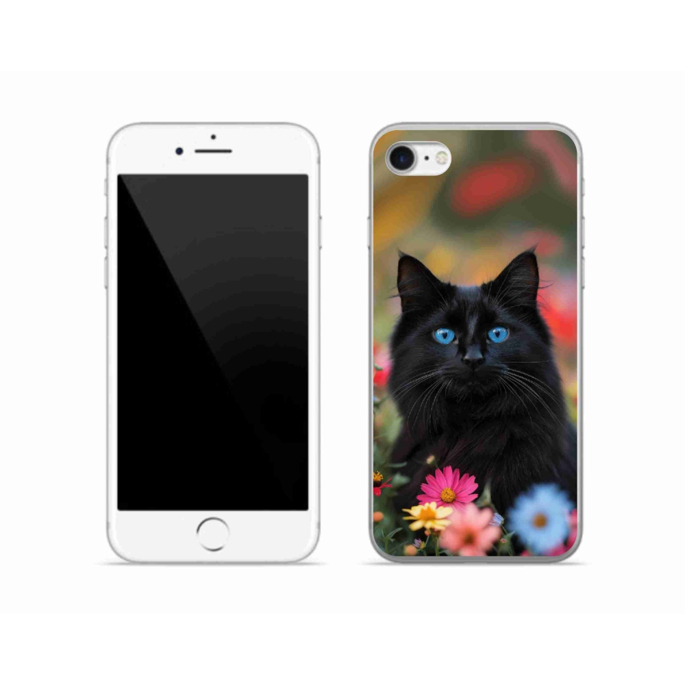 mmCase gél tok az iPhone SE (2020) készülékhez – fekete cica 4