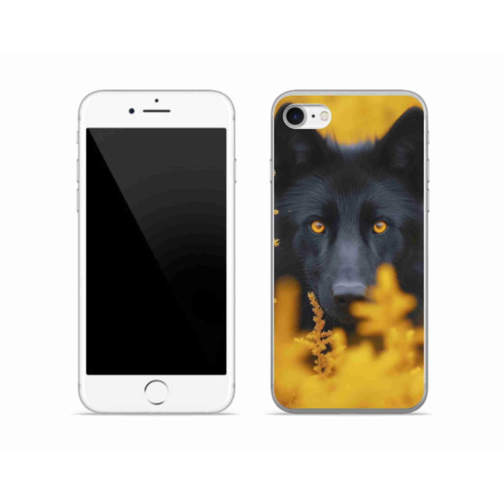 Zselés borítás mmCase iPhone SE (2020) - fekete farkas 2