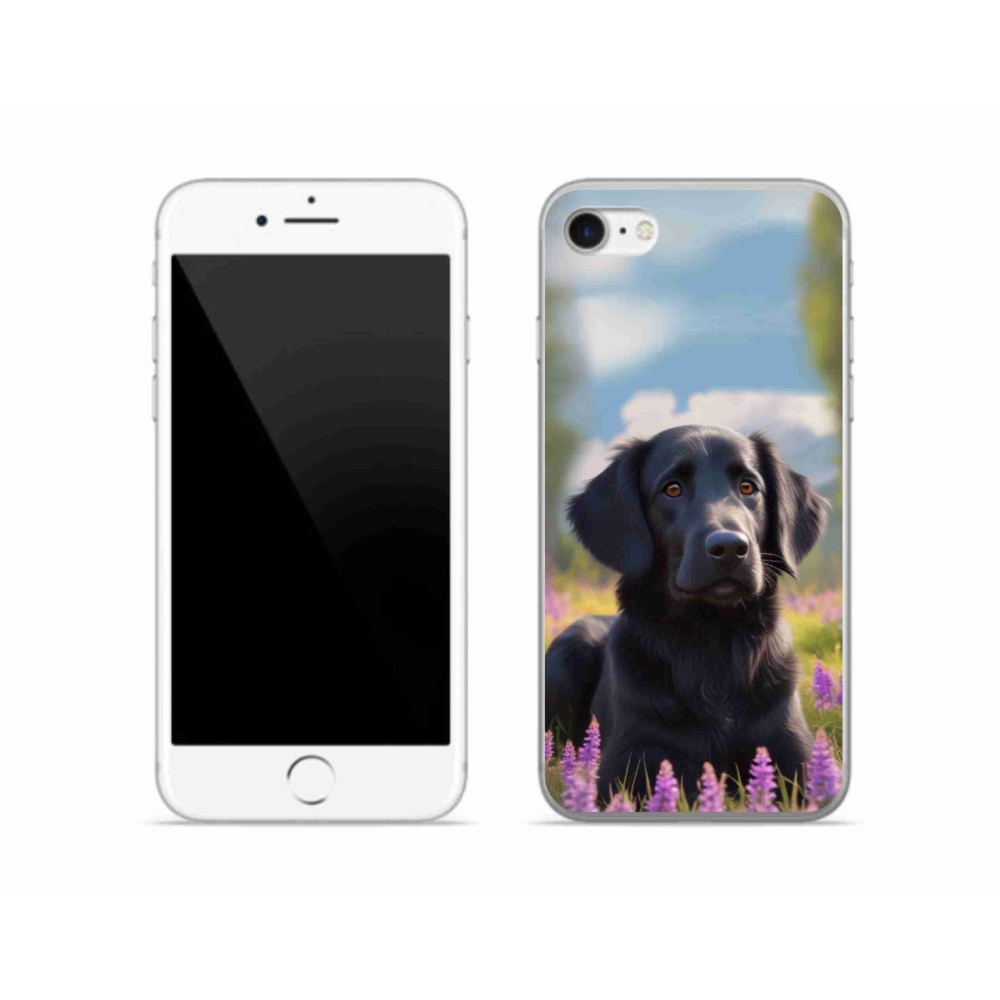 mmCase gél tok az iPhone SE (2020) készülékhez – elegáns fekete retriever