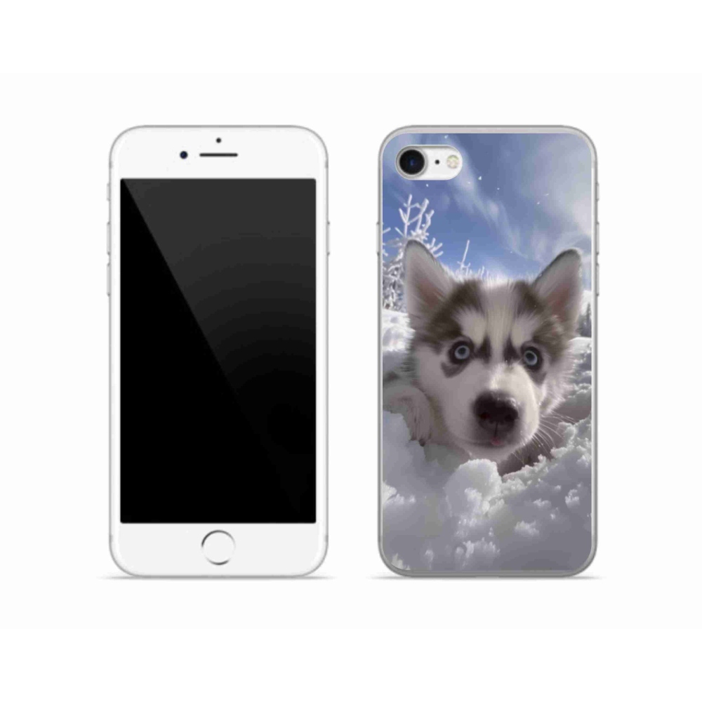 Zselés borítás mmCase iPhone SE (2020) - husky a hóban