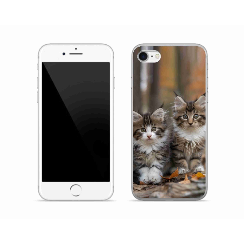 mmCase gél tok az iPhone SE (2020) készülékhez – macska-duó 3