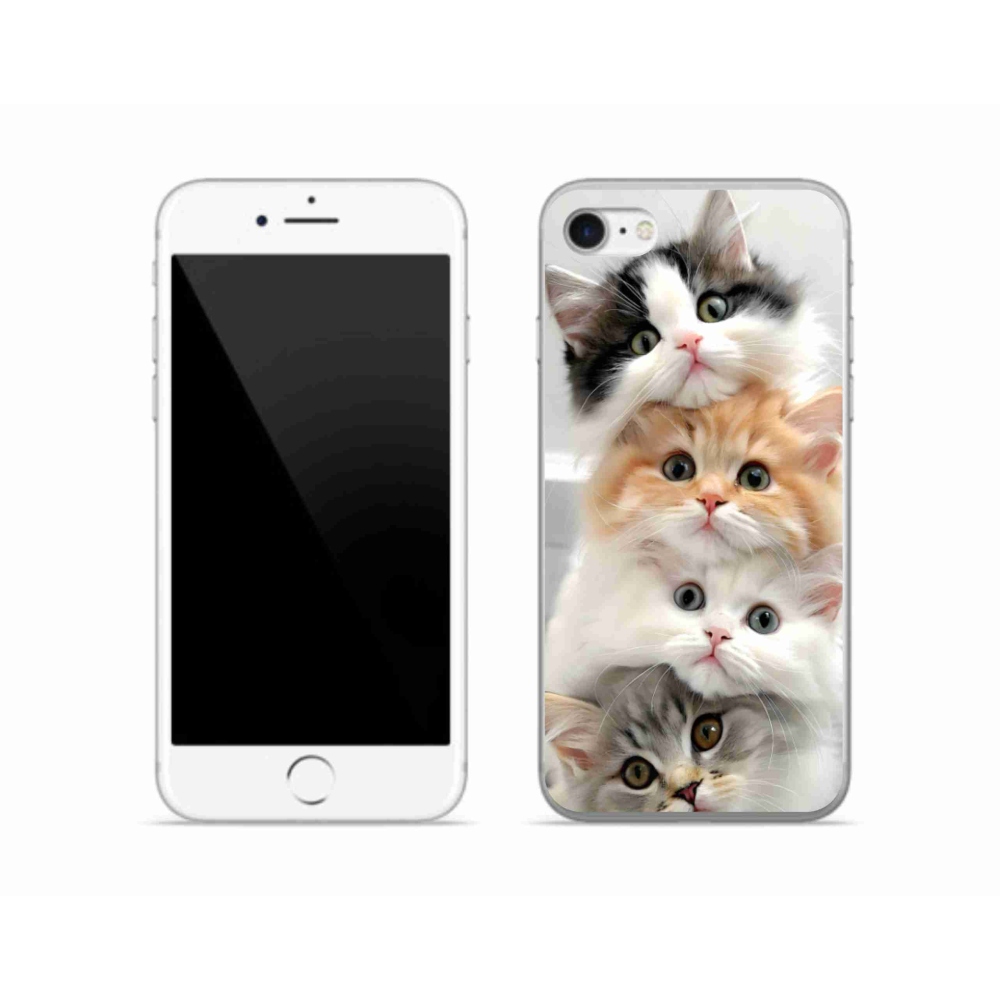 Zselés borítás mmCase iPhone SE (2020) - macska csoporthoz