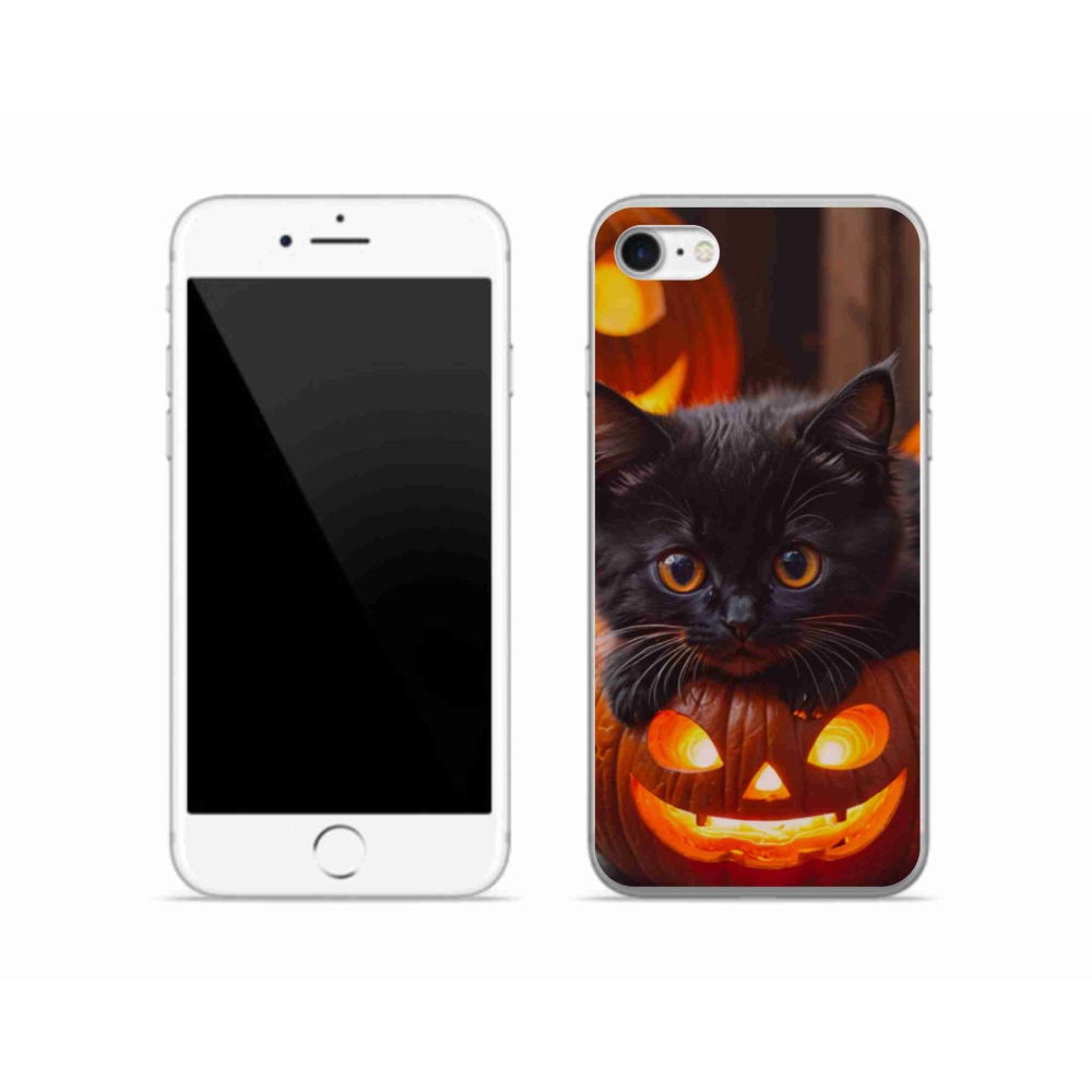 Zselés borítás mmCase iPhone SE (2020) - cica és tök