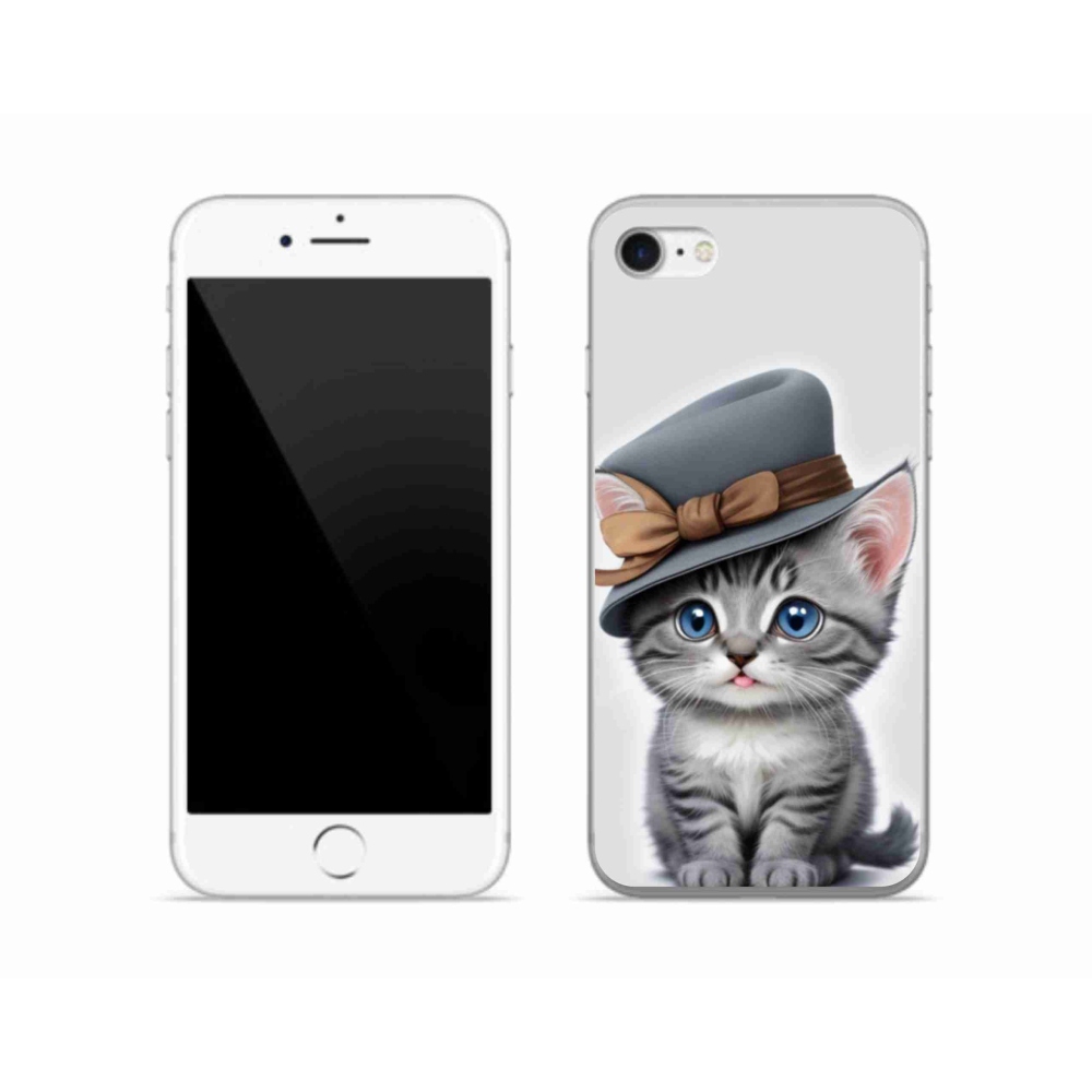 Zselés borítás mmCase iPhone SE (2020) - cica sapkával