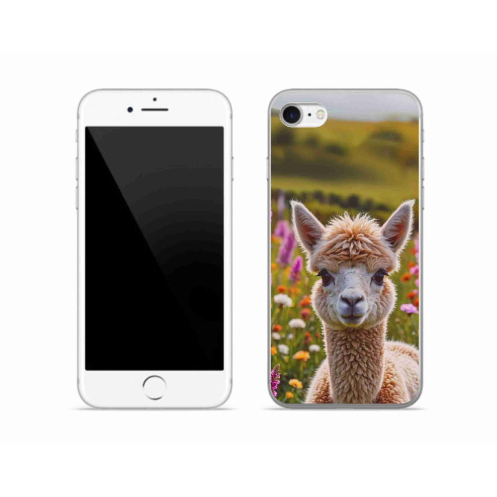 mmCase gél tok az iPhone SE (2020) készülékhez – láma a réten