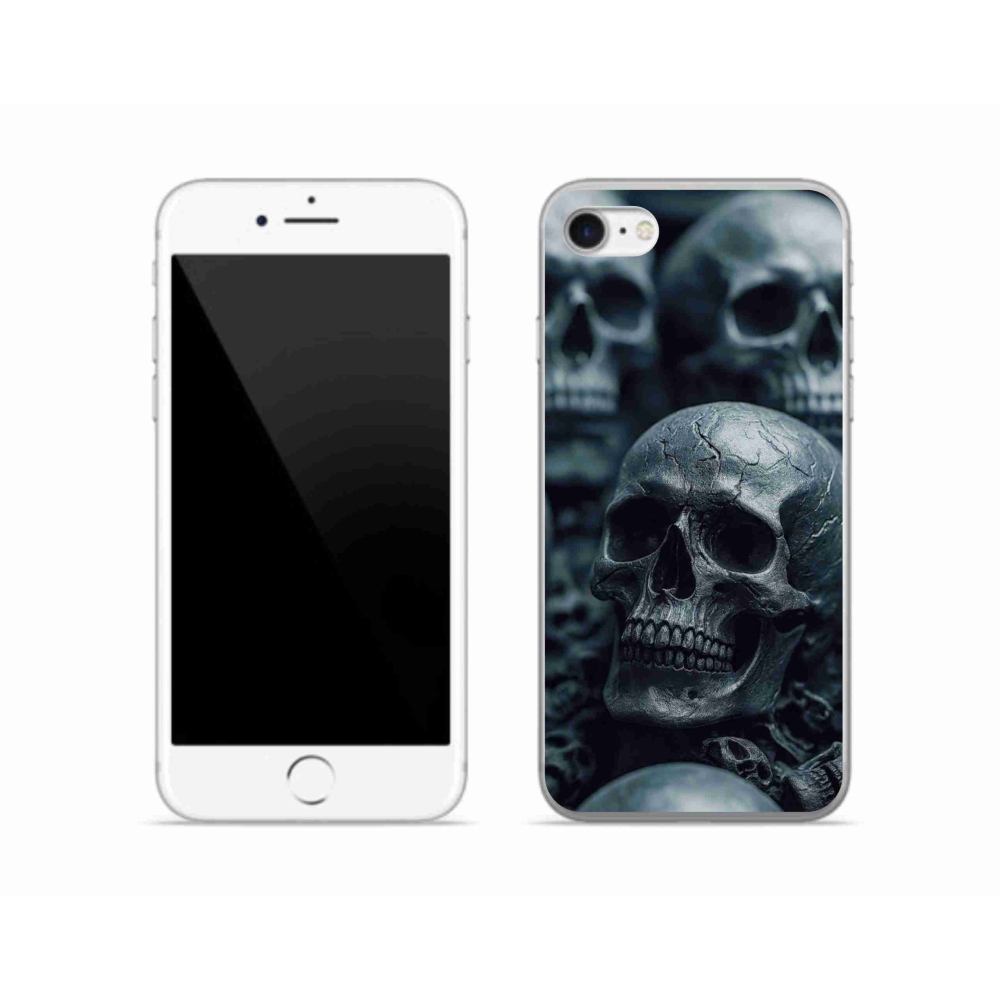 Zselés borítás mmCase iPhone SE (2020) - koponya 2