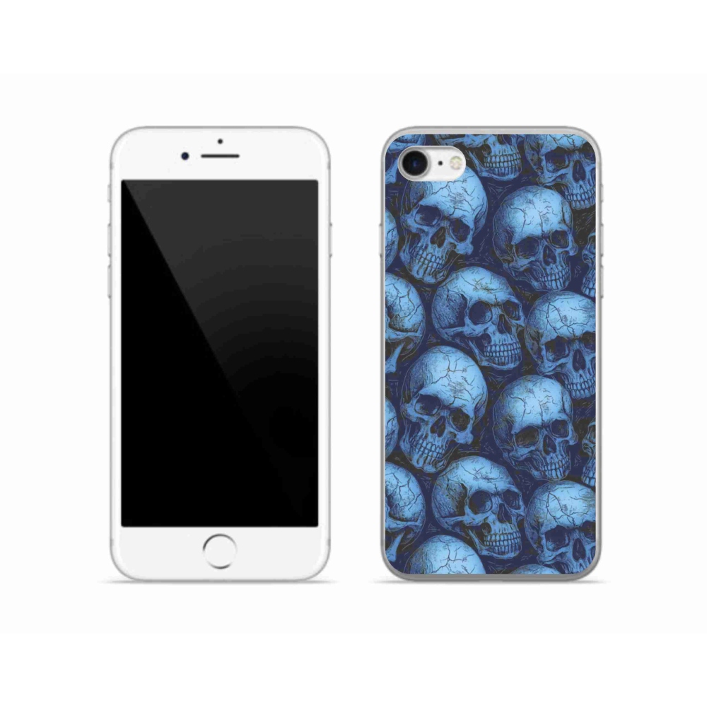 Zselés borítás mmCase iPhone SE (2020) - koponyák