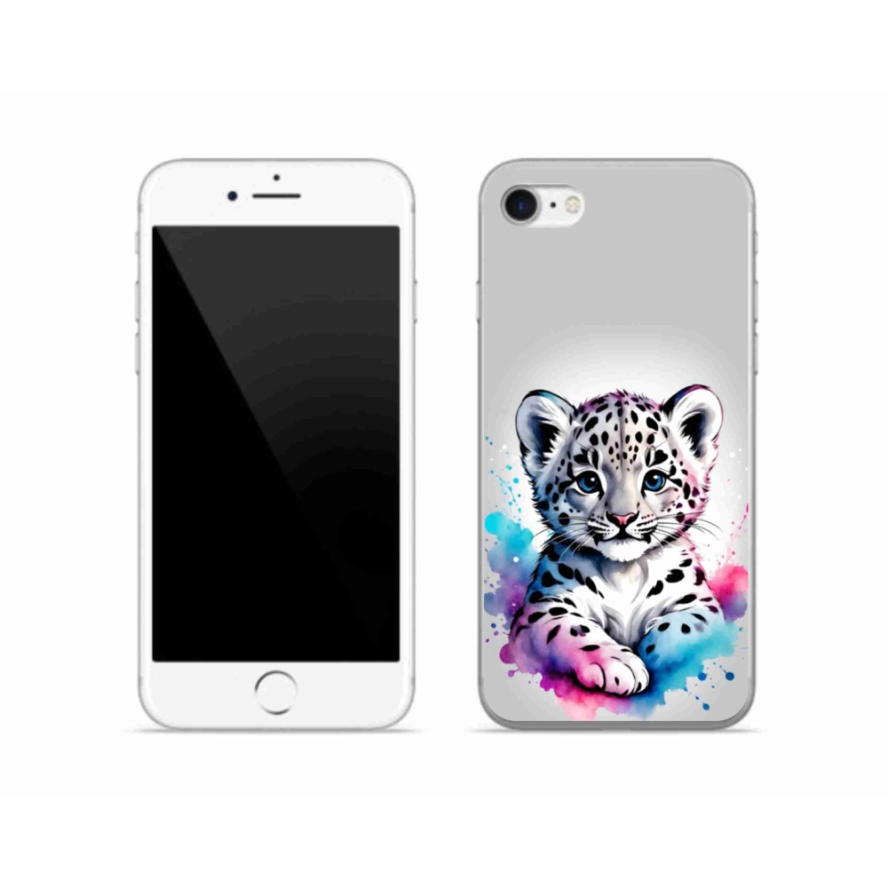 Gél borítás mmCase iPhone SE (2020) - leopárd kölyökhöz