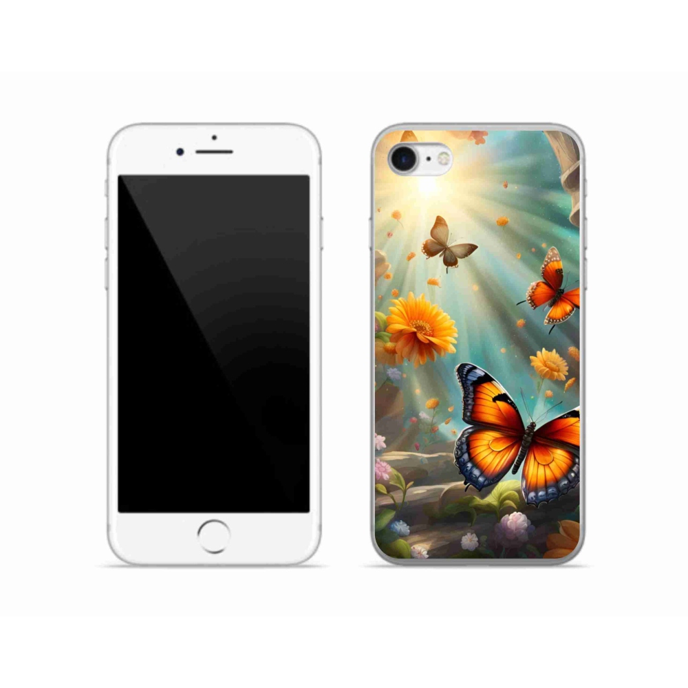 Zselés borítás mmCase iPhone SE (2020) - pillangókert 2