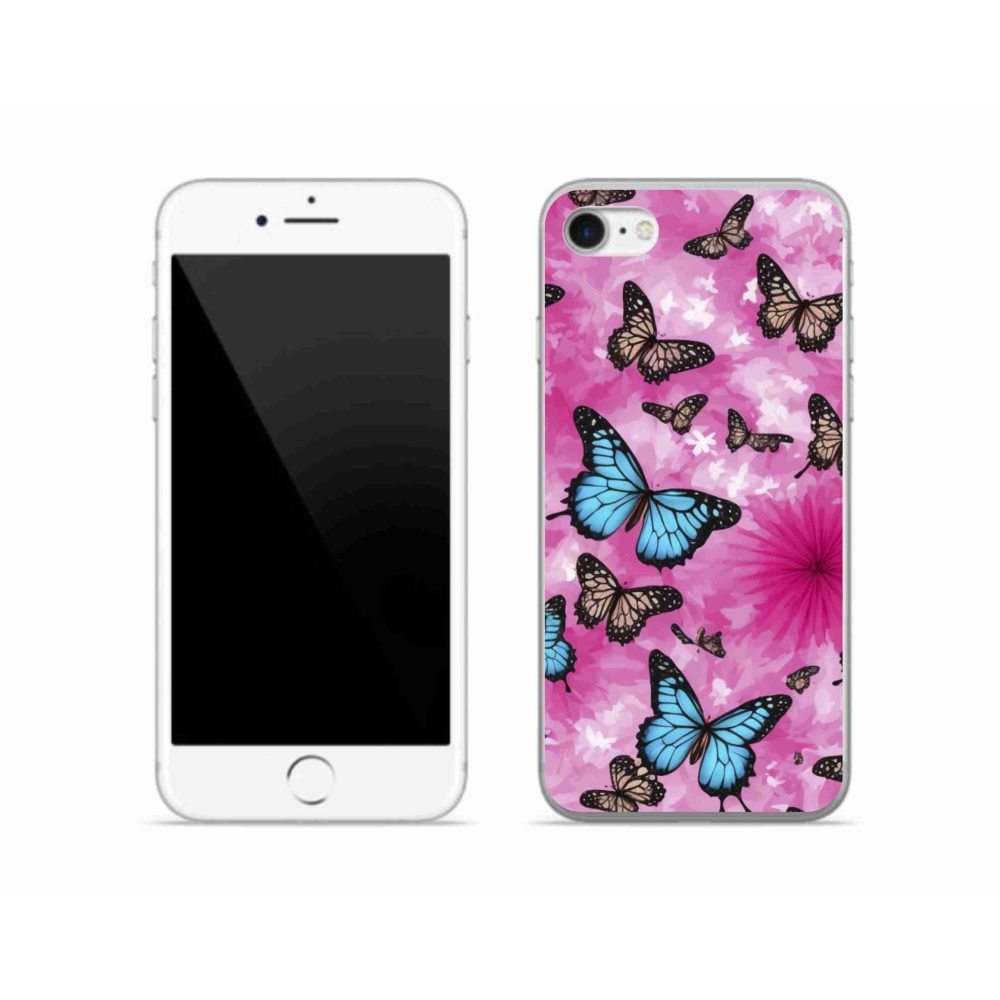 Zselés borítás mmCase iPhone SE (2020) - pillangókert