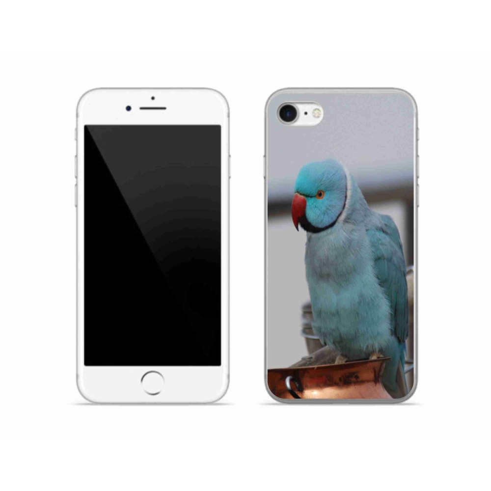 Zselés tok mmCase iPhone SE (2020) - papagáj alexander kék