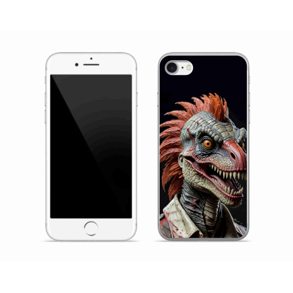 mmCase gél tok az iPhone SE (2020) készülékhez – punk dinoszaurusz