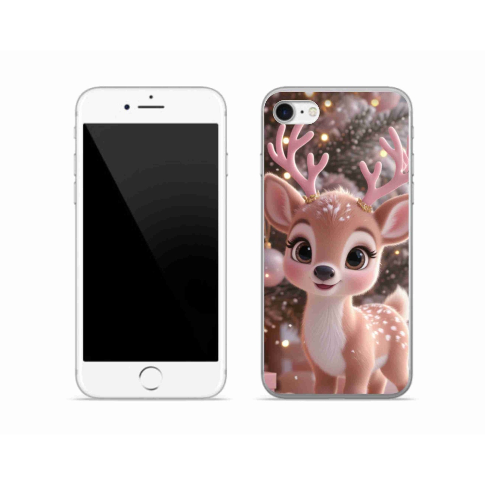 Zselés borítás mmCase iPhone SE (2020) - aranyos rénszarvas