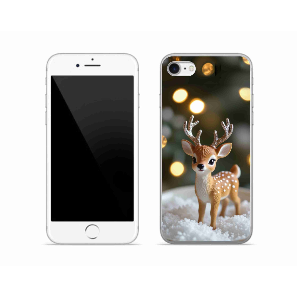 mmCase gél tok az iPhone SE (2020) készülékhez – aranyos karácsonyi szarvas