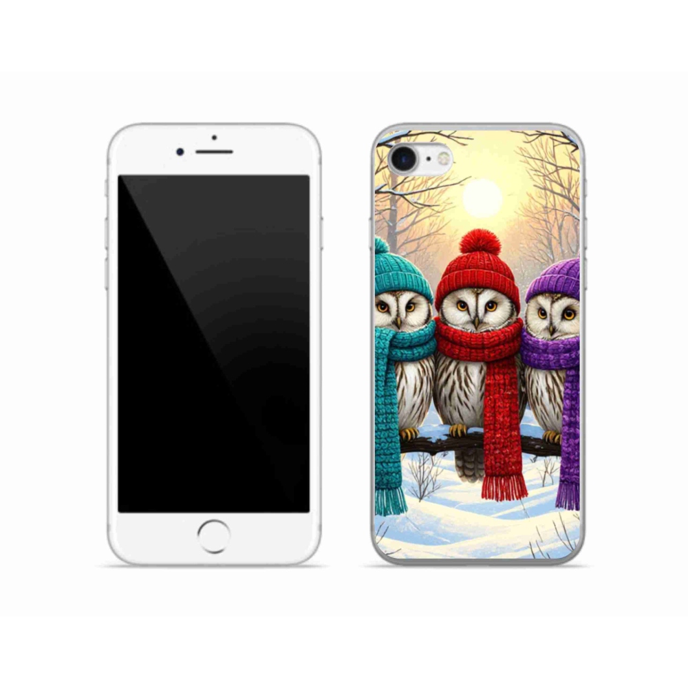 Zselés borítás mmCase iPhone SE (2020) - bagoly barátok