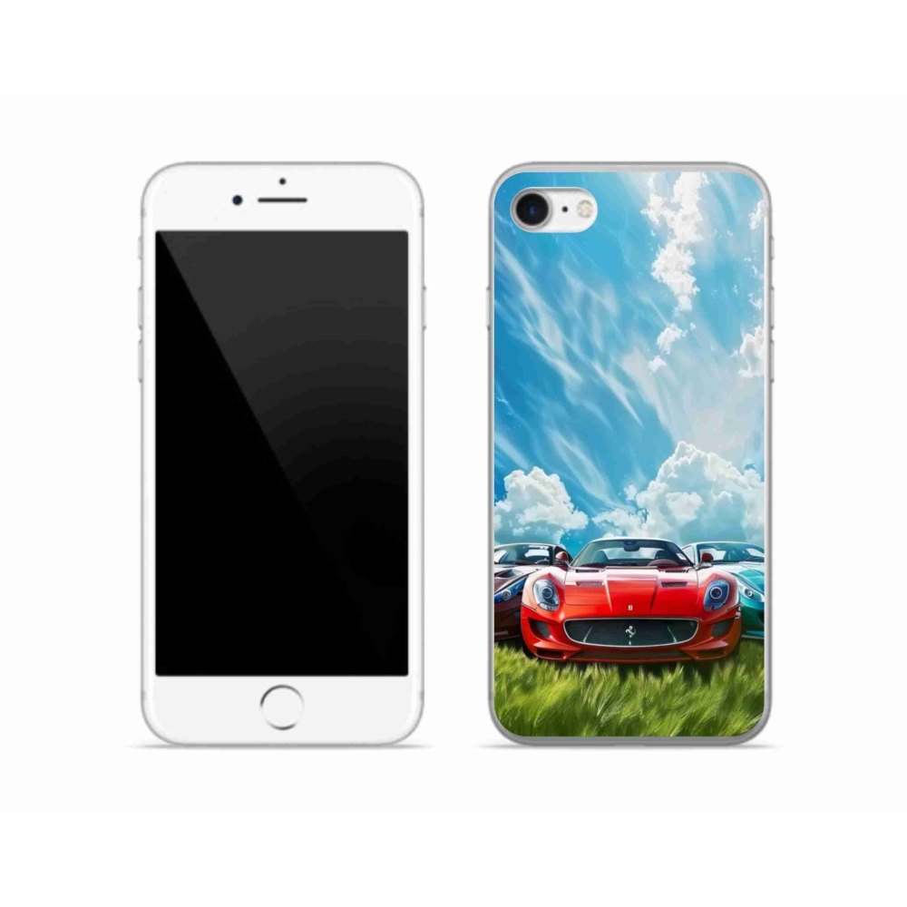 Zselés borítás mmCase iPhone SE (2020) - sportkocsikhoz