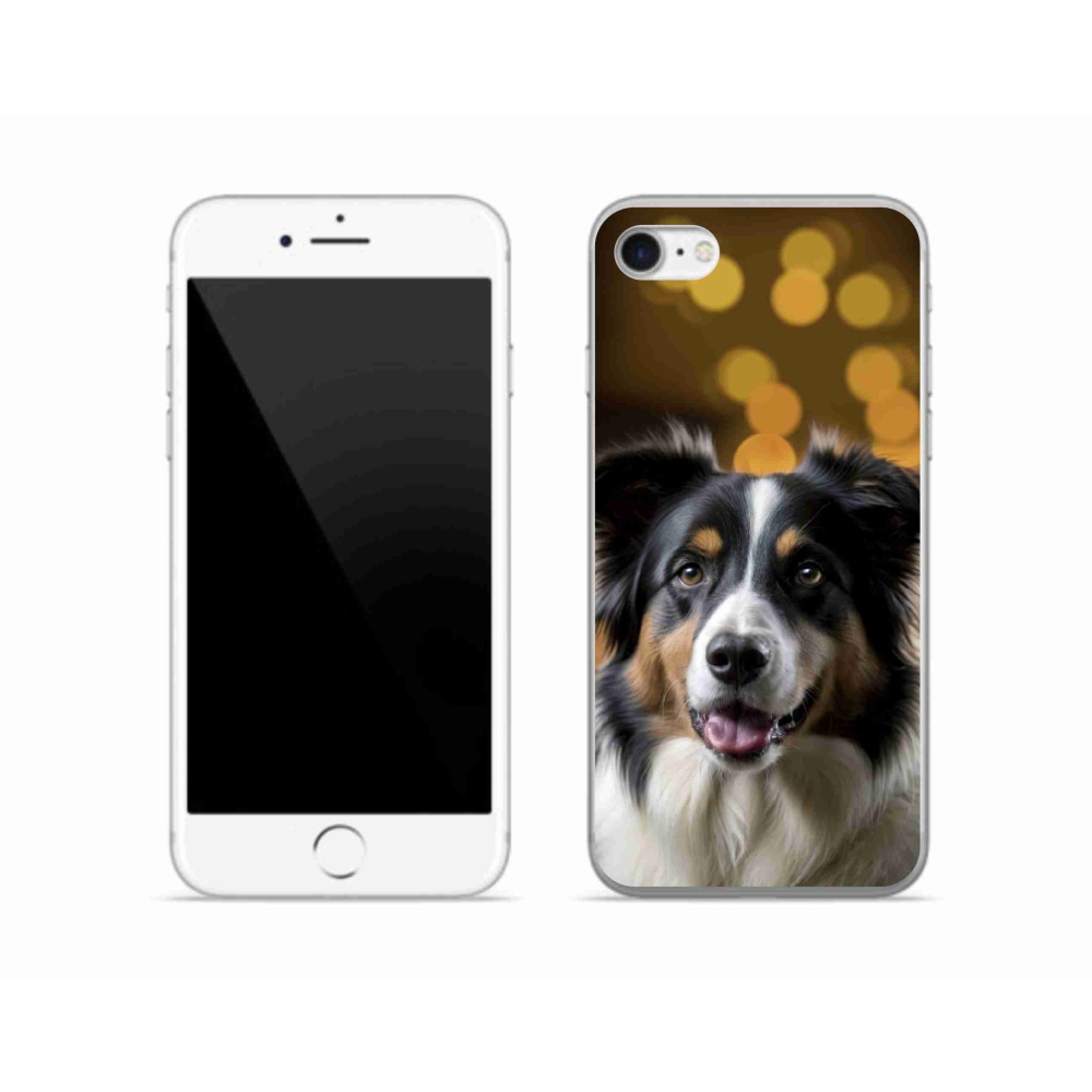 mmCase gél tok az iPhone SE (2020) készülékhez – mosolygó ausztrál juhászkutya