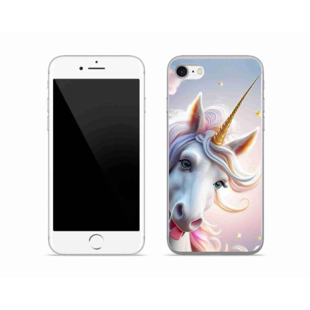 mmCase gél tok az iPhone SE (2020) készülékhez – vidám egyszarvú