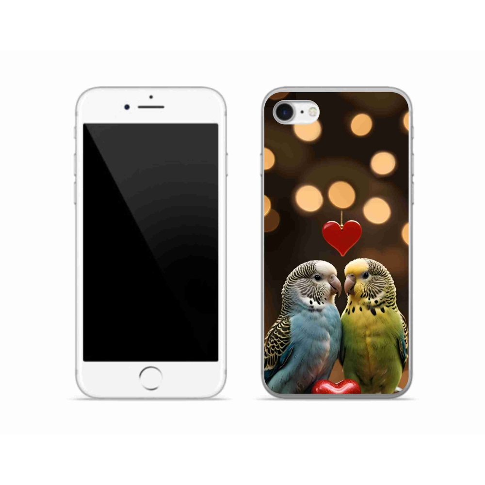 mmCase gél tok az iPhone SE (2020) készülékhez – szerelmes papagájok