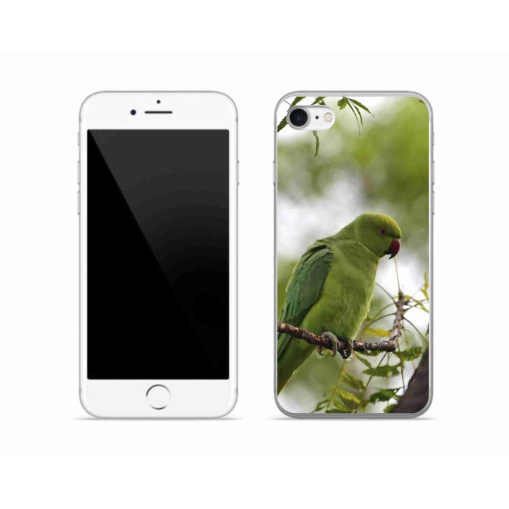 Zselés borítás mmCase iPhone SE (2020) - zöld papagájhoz